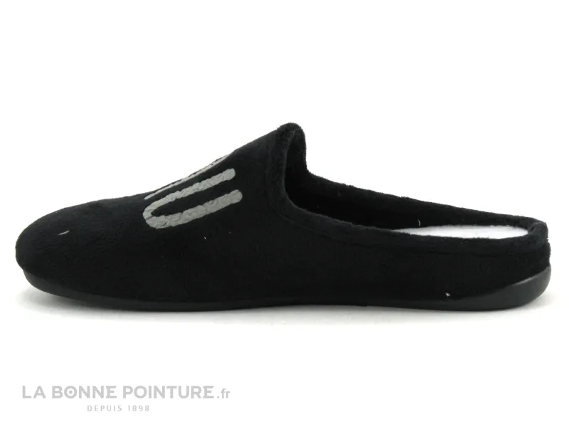 Achat chaussures CM Confort Homme Pantoufle et Chausson, vente CM Confort 25504 Noir - Gris - BEAU GOSSE - Pantoufle mule Homme