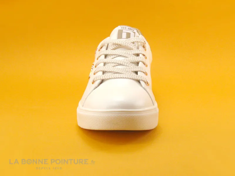 Achat chaussures Dockers Femme Basket, vente Dockers 44MA201 - Blanc - Rose gold - Sneakers femme