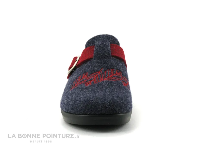 Achat chaussures Fly Flot Femme Pantoufle Chausson, vente Fly Flot FOULE Bleu Bordeaux - Pantoufle sabot Femme reglable