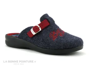 Achat chaussures Fly Flot Femme Pantoufle Chausson, vente Fly Flot FOULE Bleu Bordeaux - Pantoufle sabot Femme reglable