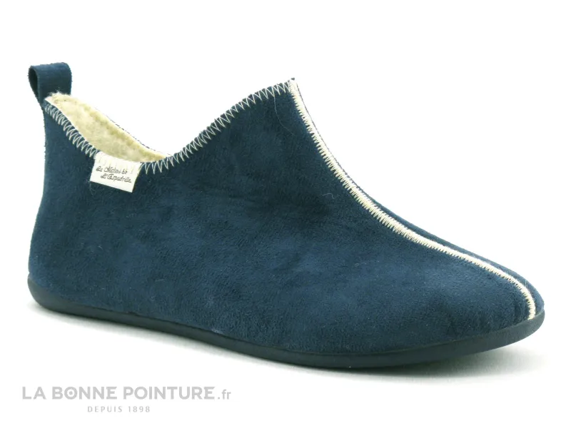 Achat chaussures La Maison de L'Espadrille Femme Pantoufle Chausson, vente La Maison de l Espadrille 6030-3 marine - pantou