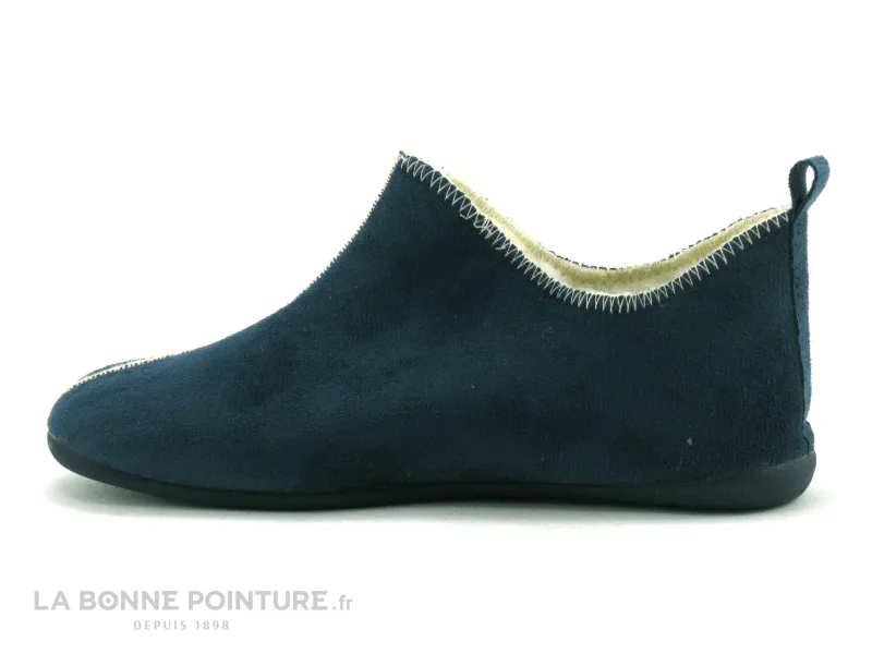 Achat chaussures La Maison de L'Espadrille Femme Pantoufle Chausson, vente La Maison de l Espadrille 6030-3 marine - pantou