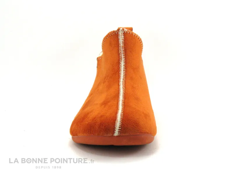 Achat chaussures La Maison de L'Espadrille Femme Pantoufle Chausson, vente Maison Espadrille 6030 Orange - Chausson montant