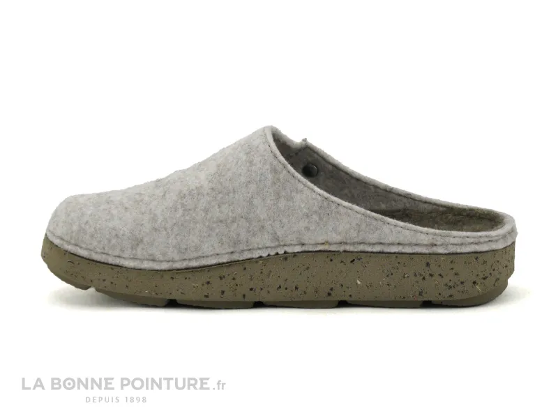 Achat chaussures Ouf ! Femme Pantoufle Chausson, vente Ouf MOTALA Ecru - 31841 - Pantoufle mule Femme en feutre recycle