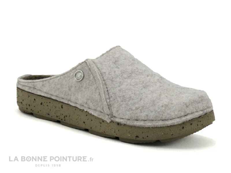 Achat chaussures Ouf ! Femme Pantoufle Chausson, vente Ouf MOTALA Ecru - 31841 - Pantoufle mule Femme en feutre recycle