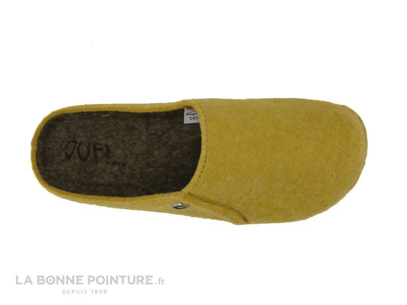 Achat chaussures Ouf ! Femme Pantoufle Chausson, vente Ouf MOTALA Jaune - 31841 - Pantoufle sabot Femme en feutre recycle