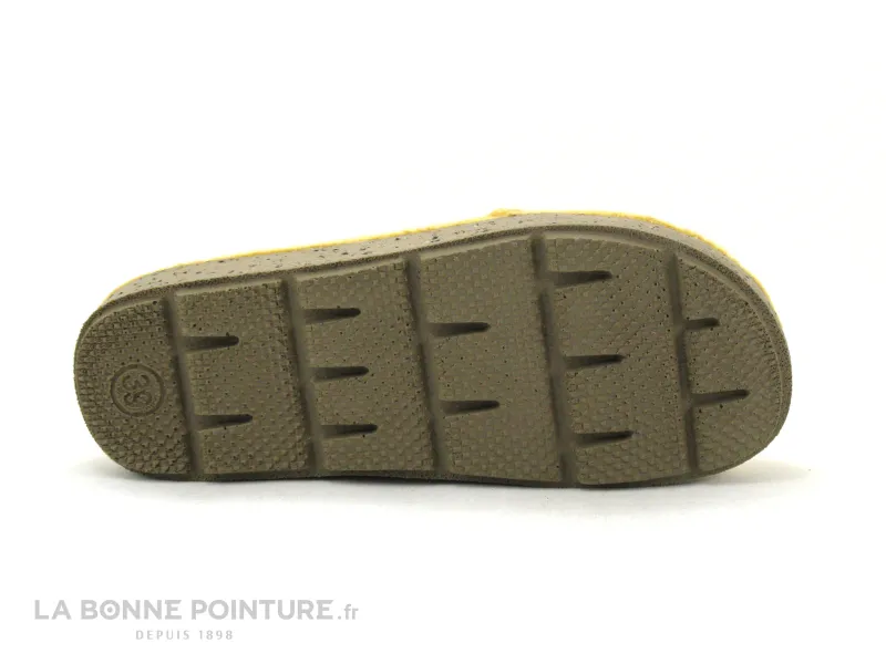 Achat chaussures Ouf ! Femme Pantoufle Chausson, vente Ouf MOTALA Jaune - 31841 - Pantoufle sabot Femme en feutre recycle