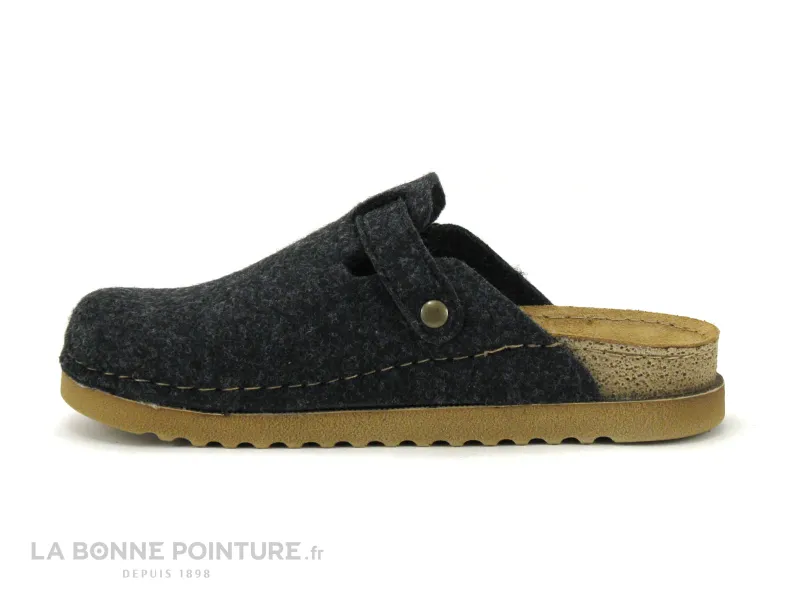 Achat chaussures Ouf ! Femme Pantoufle Chausson, vente Ouf MOZIRIS anthracite - 31840 - Pantoufle sabot Femme en feutre recycle