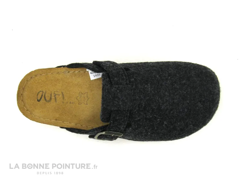 Achat chaussures Ouf ! Femme Pantoufle Chausson, vente Ouf MOZIRIS anthracite - 31840 - Pantoufle sabot Femme en feutre recycle