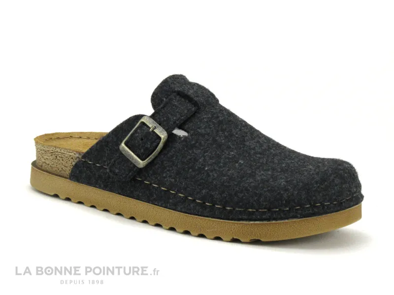 Achat chaussures Ouf ! Femme Pantoufle Chausson, vente Ouf MOZIRIS anthracite - 31840 - Pantoufle sabot Femme en feutre recycle