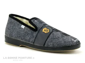 Achat chaussures Ouf ! Homme Pantoufle et Chausson, vente Ouf CADILLON Gris - Carreaux - Chausson Homme fourre laine