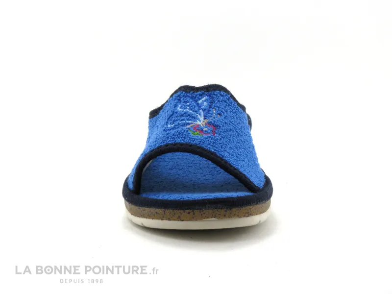 Achat chaussures Patrizia Femme Pantoufle Chausson, vente Essentia by Patrizia Azzi - PACKA - Tissu eponge bleu - Mule