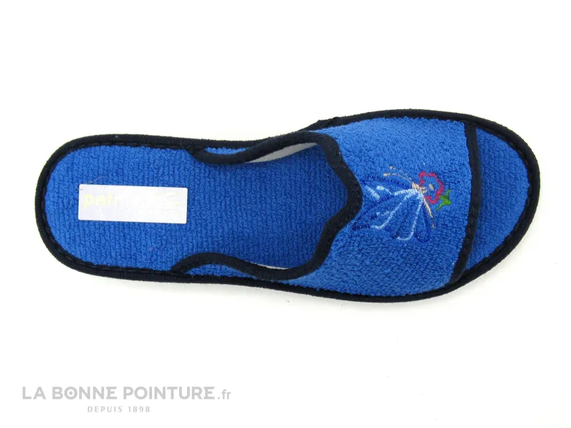 Achat chaussures Patrizia Femme Pantoufle Chausson, vente Essentia by Patrizia Azzi - PACKA - Tissu eponge bleu - Mule