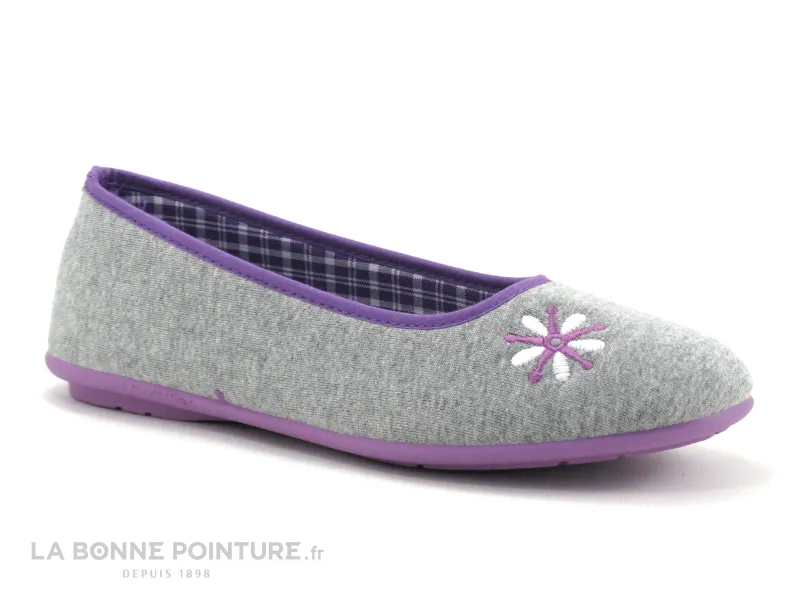 Achat chaussures RYB Femme Pantoufle Chausson, vente RYB 226022 9000 - Gris Violet - Pantoufle ballerine Femme