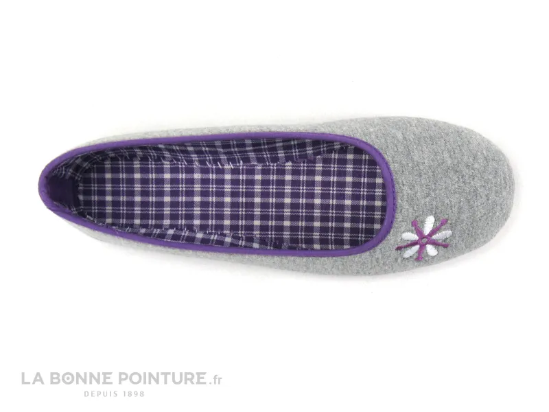 Achat chaussures RYB Femme Pantoufle Chausson, vente RYB 226022 9000 - Gris Violet - Pantoufle ballerine Femme