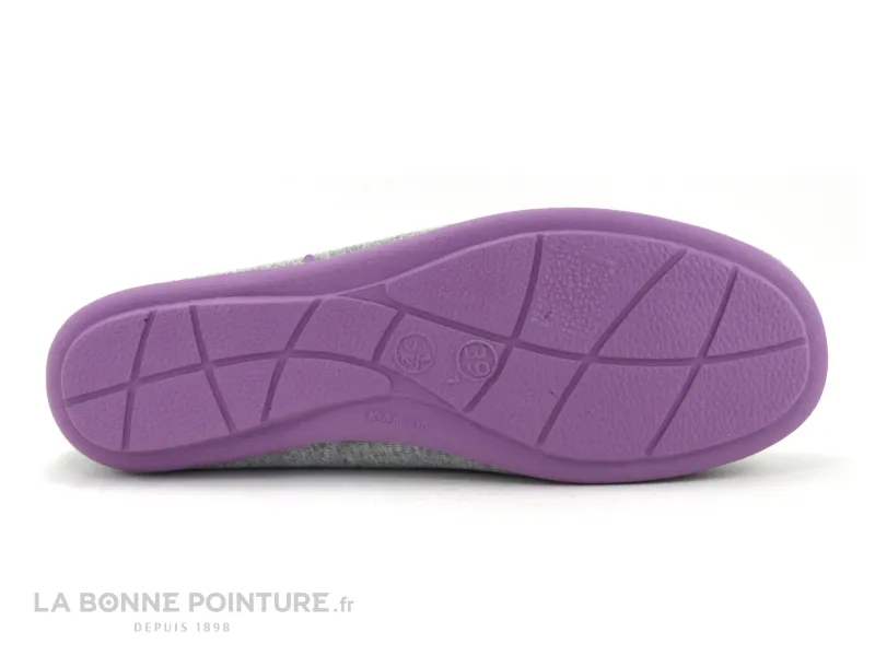 Achat chaussures RYB Femme Pantoufle Chausson, vente RYB 226022 9000 - Gris Violet - Pantoufle ballerine Femme