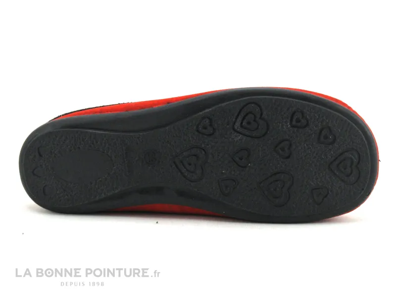 Achat chaussures Selkis Femme Pantoufle Chausson, vente Selkis 22399 Rouge - Renne et Etoiles - Pantoufle velours Femme