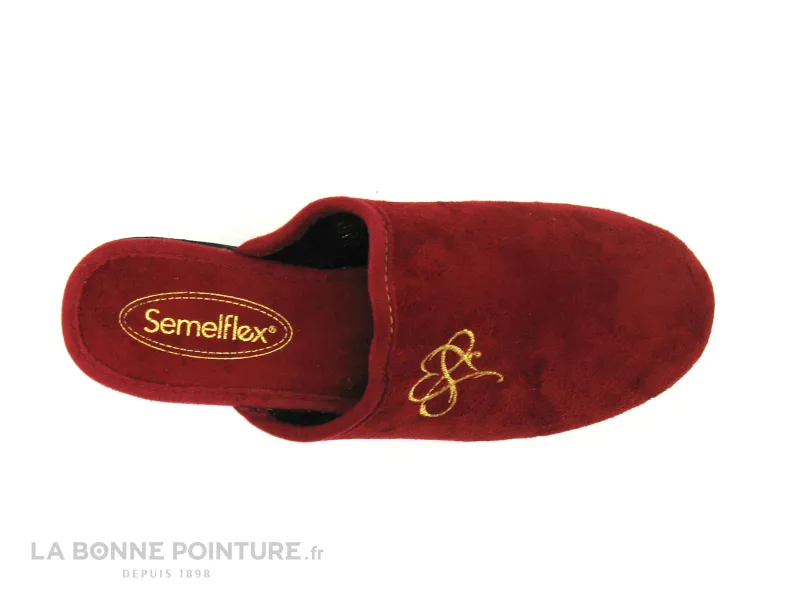 Achat chaussures Semelflex Femme Pantoufle Chausson, vente Semelflex CARENE 2 Rouge - Pantoufle mule Femme a petit talon