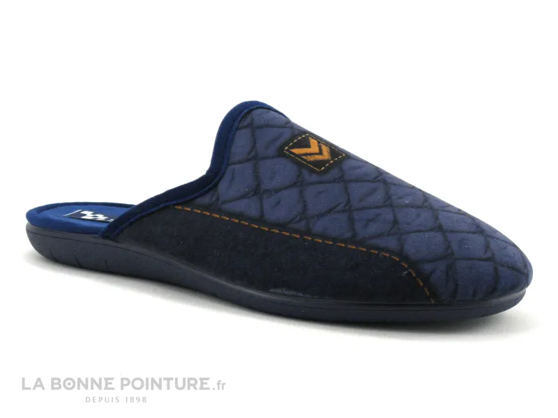 Achat chaussures ZEL'S Homme Pantoufle et Chausson, vente Zels 7536 Bleu marine - Pantoufle mule Homme