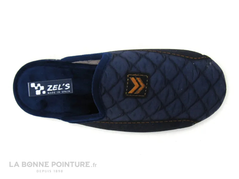 Achat chaussures ZEL'S Homme Pantoufle et Chausson, vente Zels 7536 Bleu marine - Pantoufle mule Homme