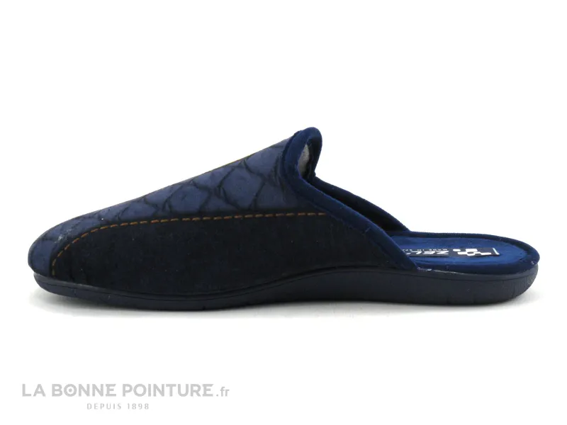 Achat chaussures ZEL'S Homme Pantoufle et Chausson, vente Zels 7536 Bleu marine - Pantoufle mule Homme