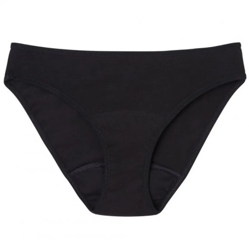 ATHENA Culotte menstruelle Fille Coton bio Noir