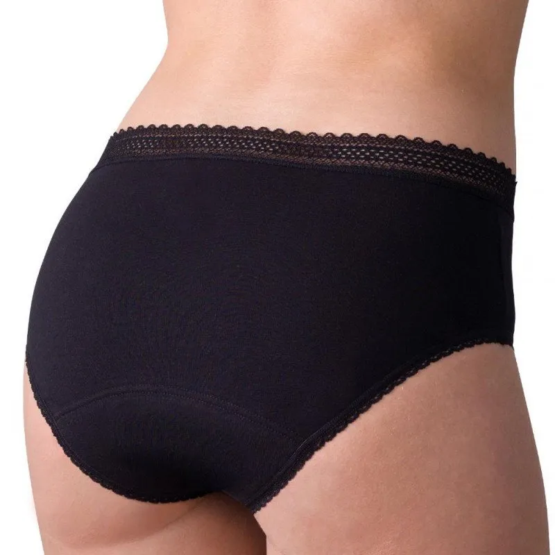 ATHENA Culotte menstruelle Haute Femme bio BELLE&CULOTEE Noir