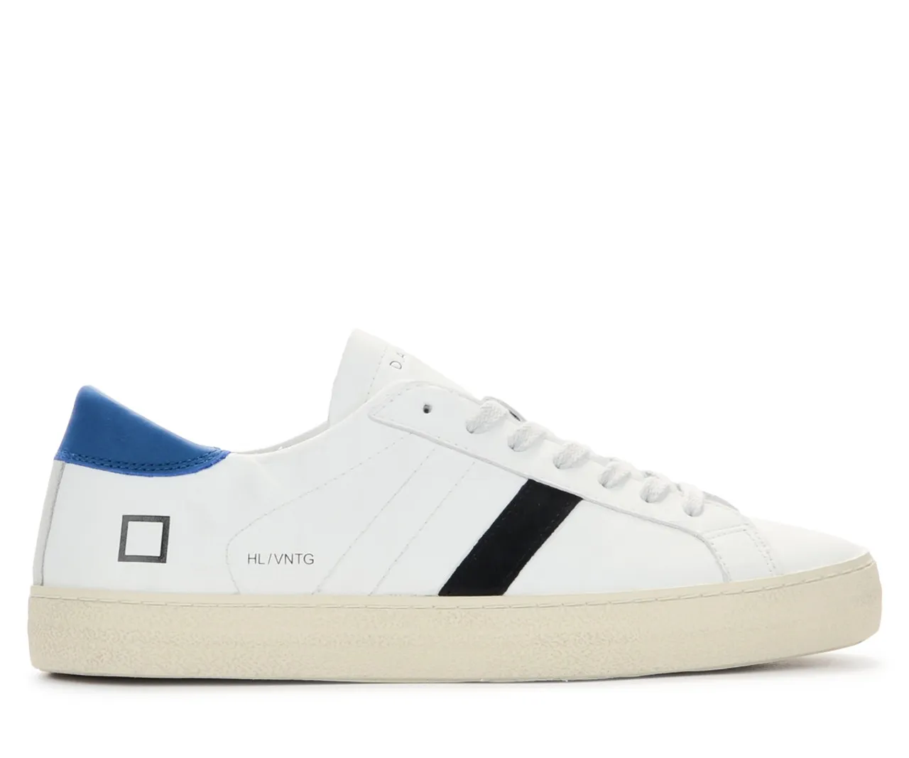 Baskets D.A.T.E. Hill Low blanc et bleu 