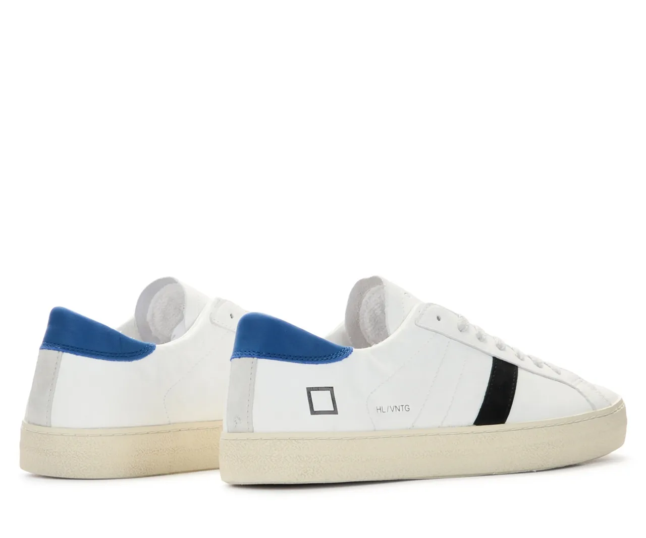 Baskets D.A.T.E. Hill Low blanc et bleu 