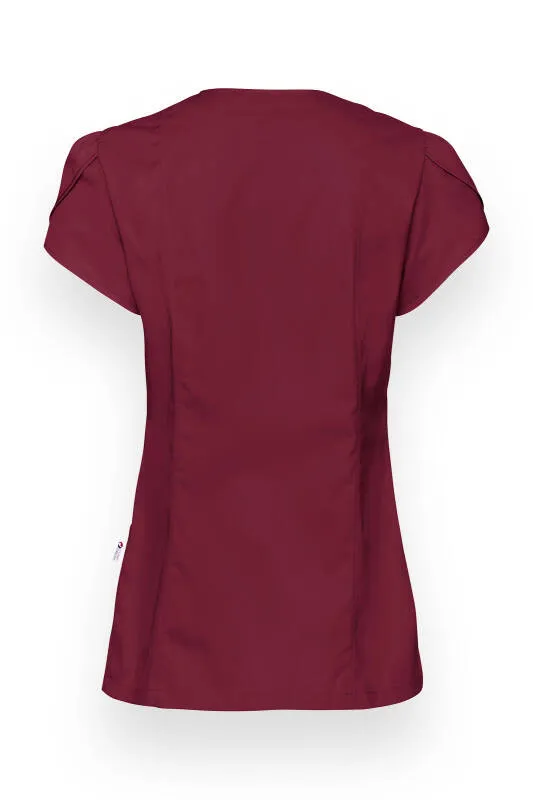 Blouse Beauté Femme - Manches larges bordeaux