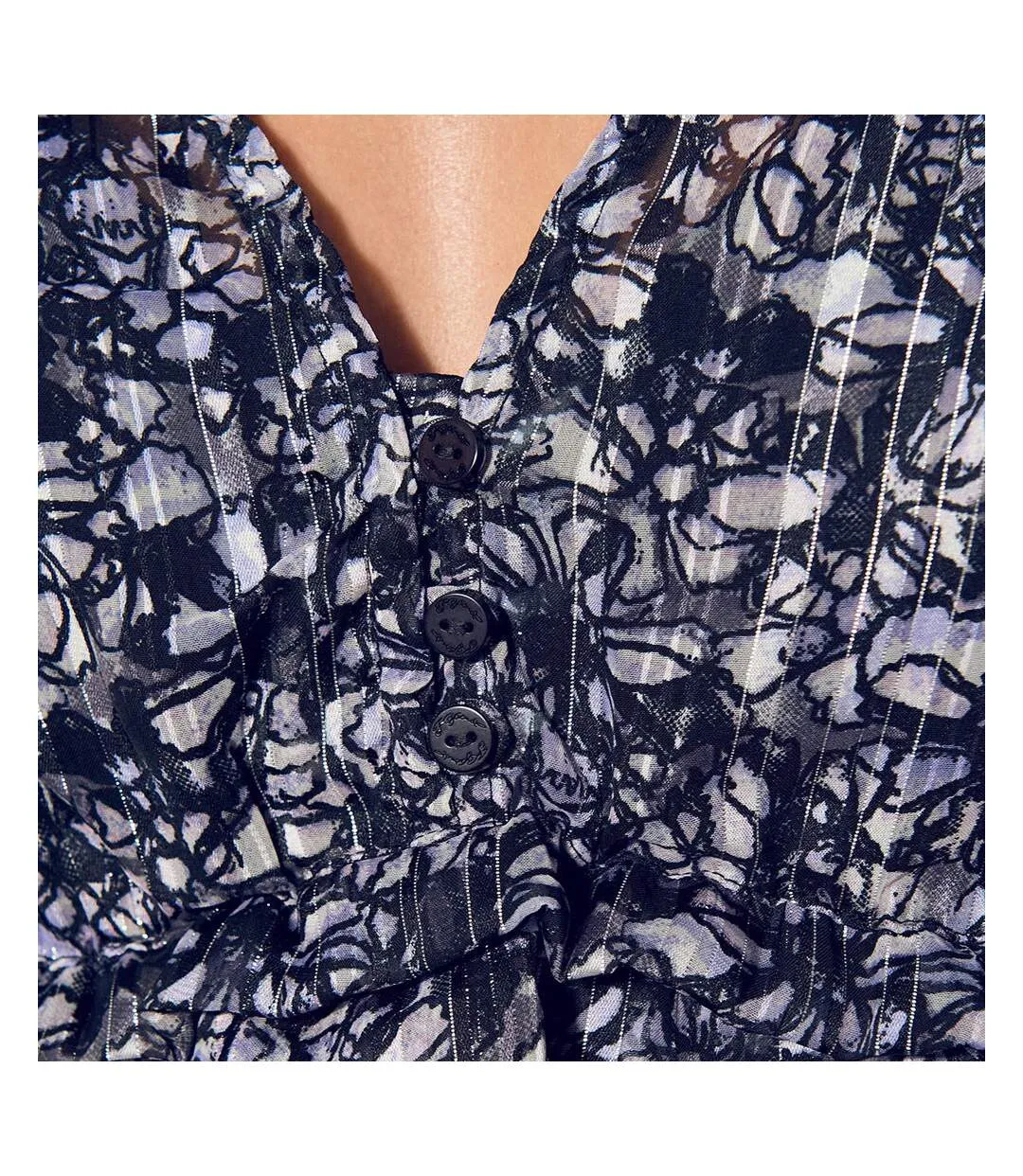 Blouse Bleu à fleurs Femme Kaporal Vian