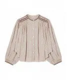 Blouse en coton bio Jeanne - Cream Check