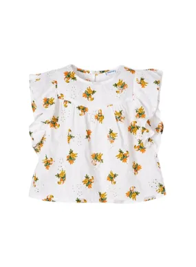 Blouse Mayoral Toucans Perforés Blanc