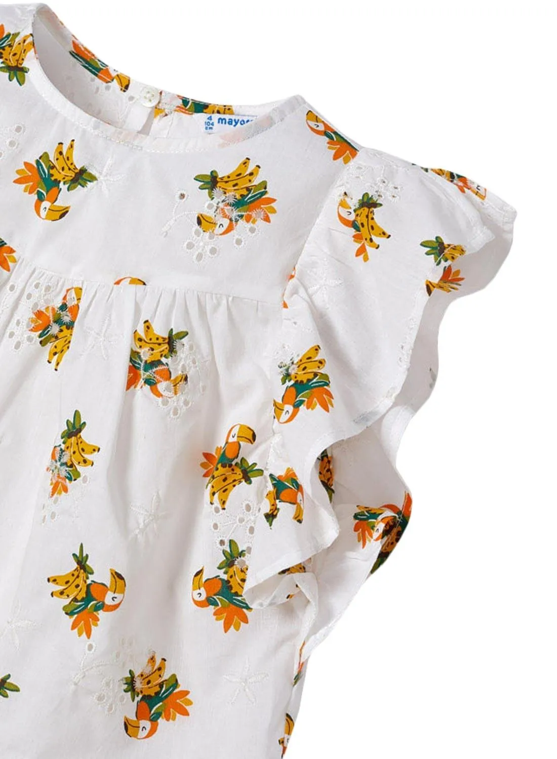 Blouse Mayoral Toucans Perforés Blanc