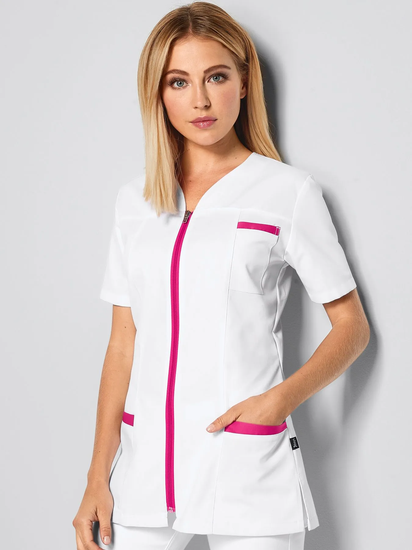 Blouse médicale avec fermeture éclair