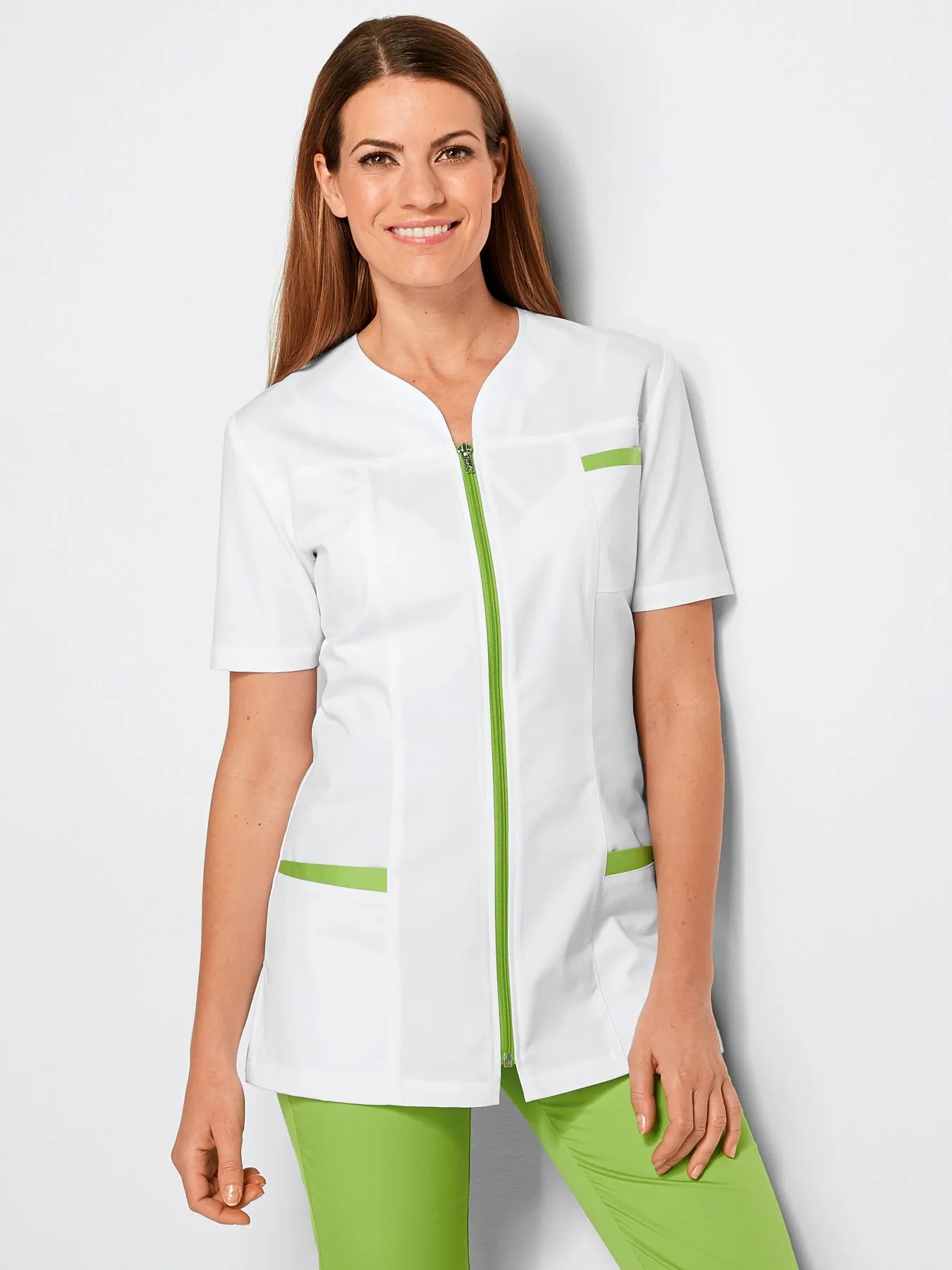 Blouse médicale avec fermeture éclair