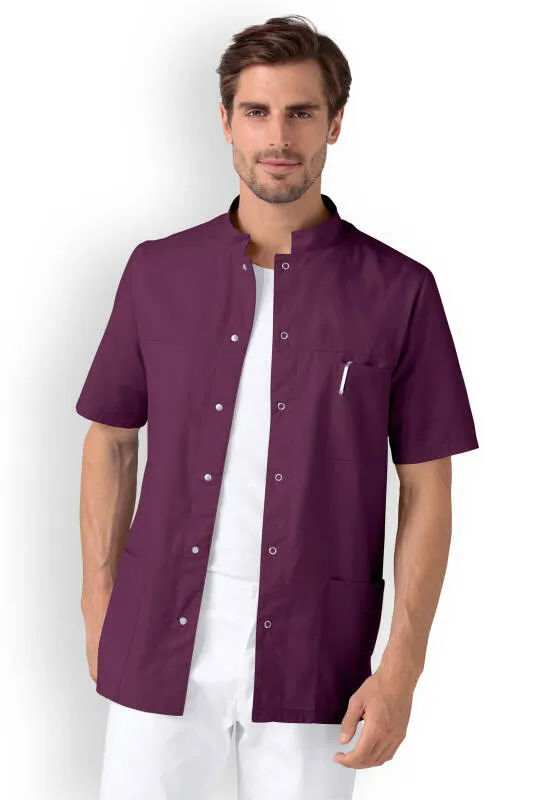 Blouse Stretch Homme - boutonnée prune