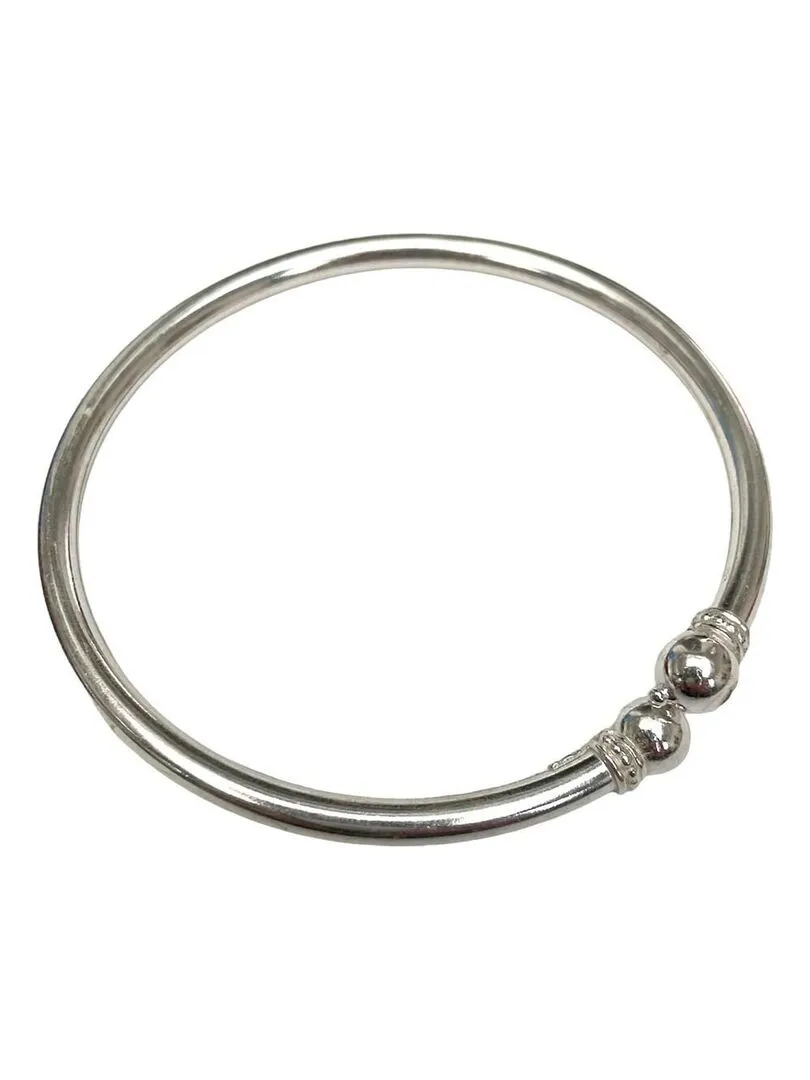 Bracelet argent jonc rigide arrondi, Bijoucolor - Argent