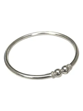 Bracelet argent jonc rigide arrondi, Bijoucolor - Argent