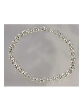 Bracelet en argent chaine maille forçat, Bijoucolor - Argent