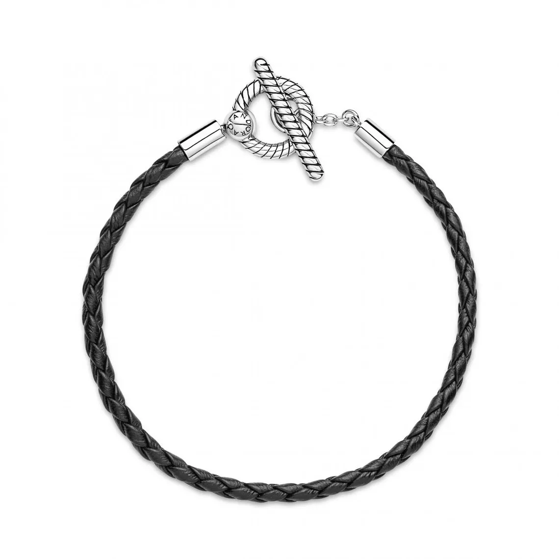 Bracelet en Cuir Tressé avec Fermoir T Pandora Moments - Pandora | 3 Suisses