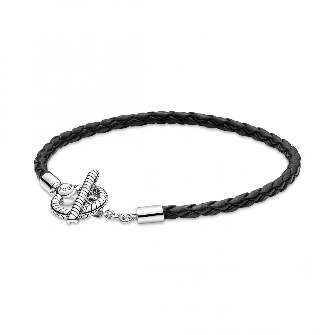 Bracelet en Cuir Tressé avec Fermoir T Pandora Moments - Pandora | 3 Suisses