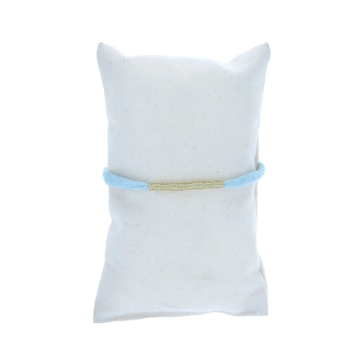 Bracelet gaze coton bleu ciel Maison Suzanne - Le petit Souk