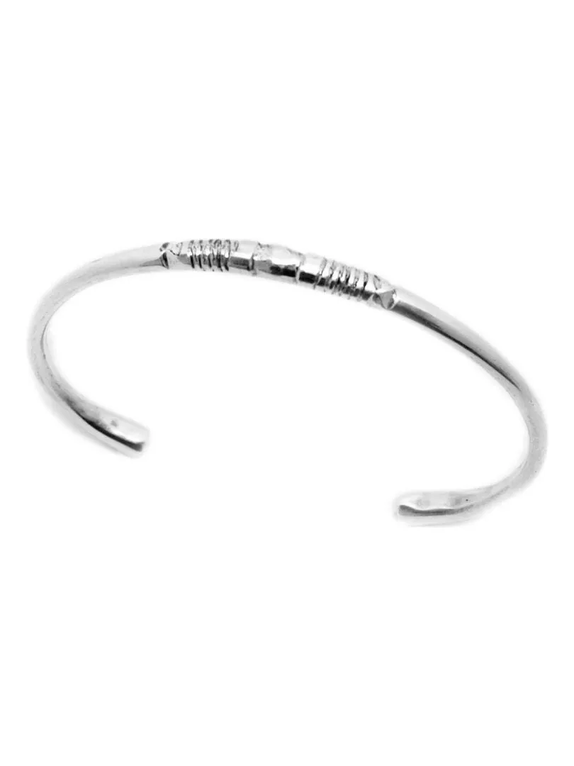 Bracelet jonc rigide arrondi touareg, Bijoucolor - Argent