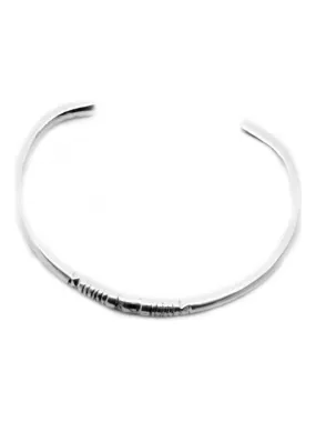 Bracelet jonc rigide arrondi touareg, Bijoucolor - Argent