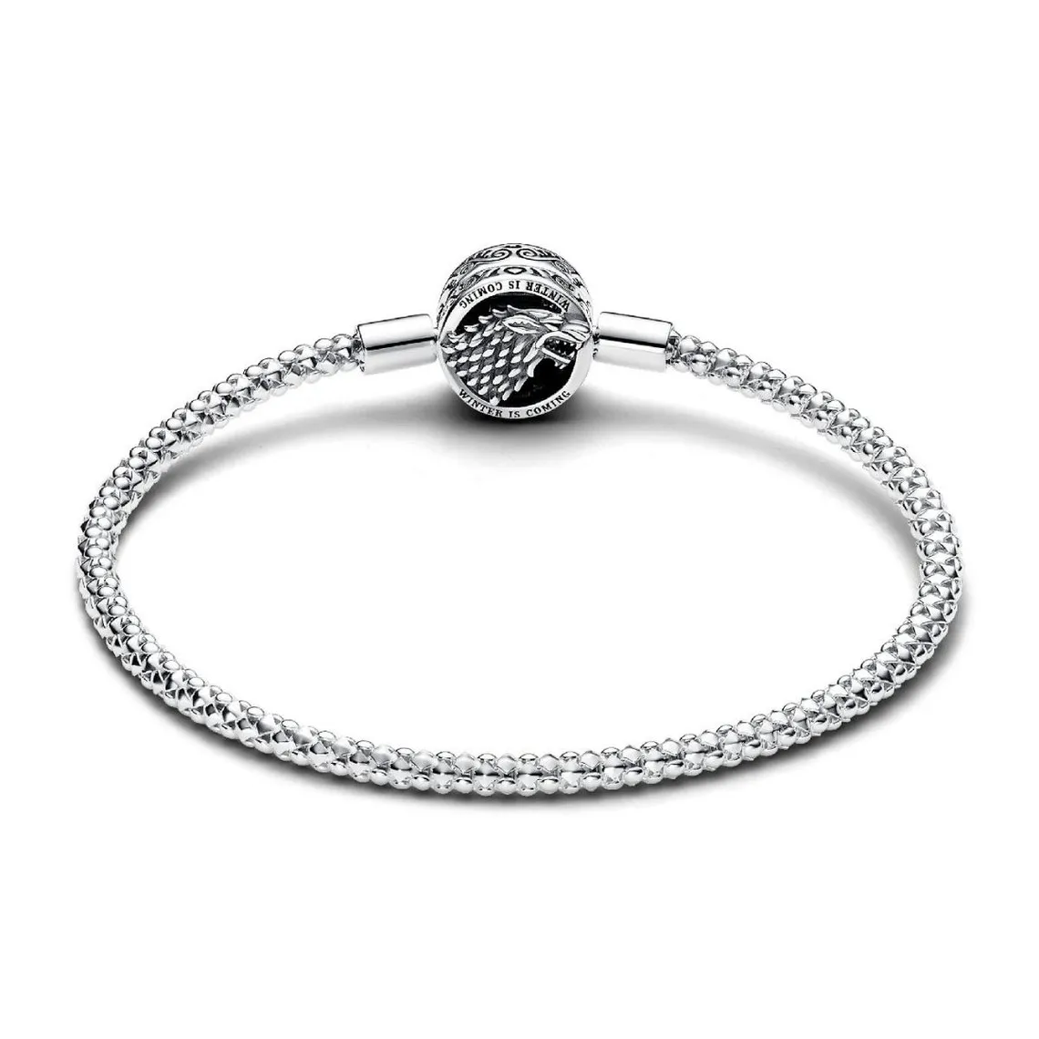 Bracelet Maille Cloutée Pandora Moments Game of Thrones Fermoir Emblème de la Maison | 3 Suisses