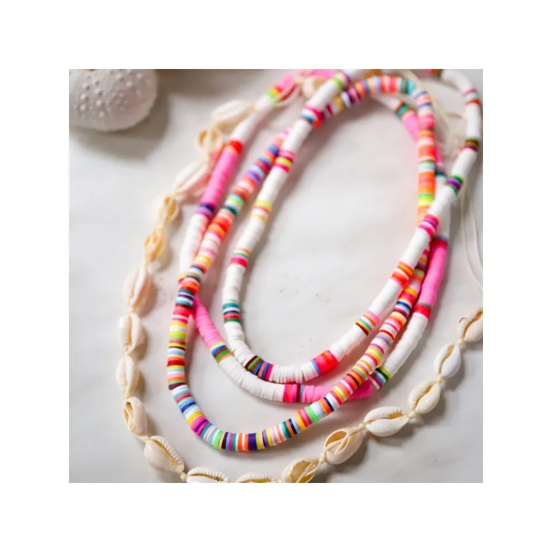 bracelet ou collier surfer enfant, coloris multicolore, ajustable