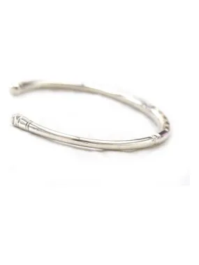 Bracelet rigide arrondi touareg argent, Bijoucolor - Argent