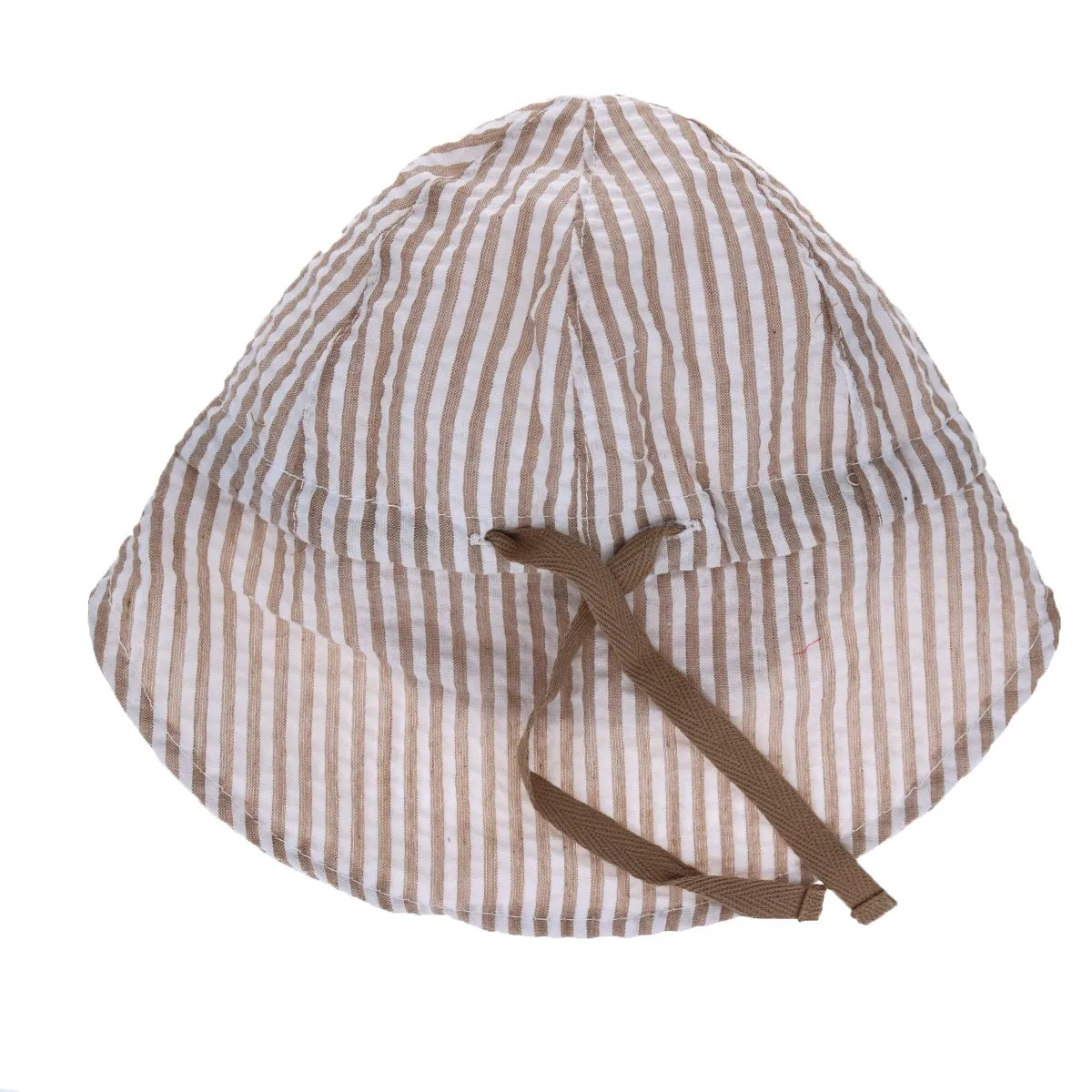 Casquette bébé à rayures marron