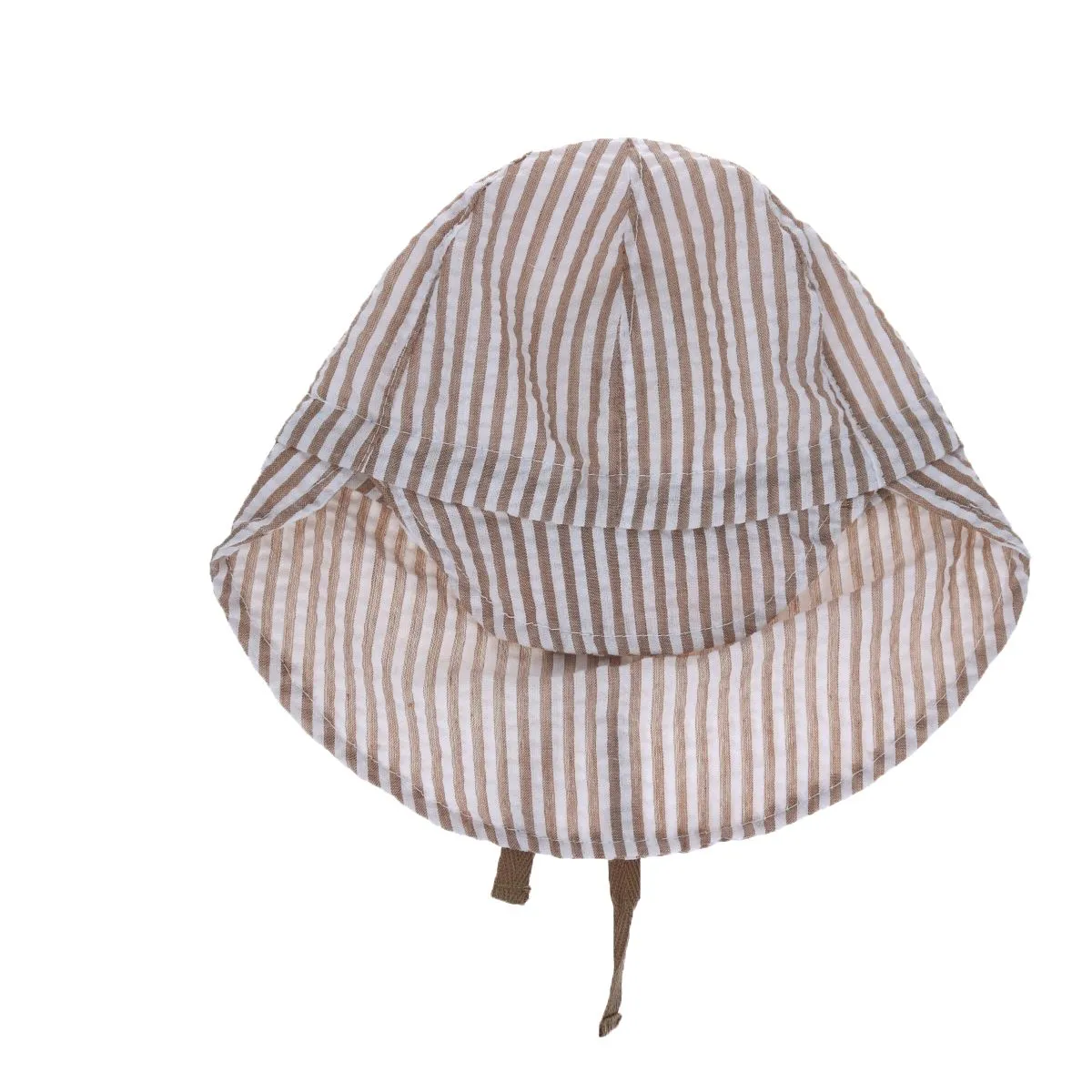 Casquette bébé à rayures marron